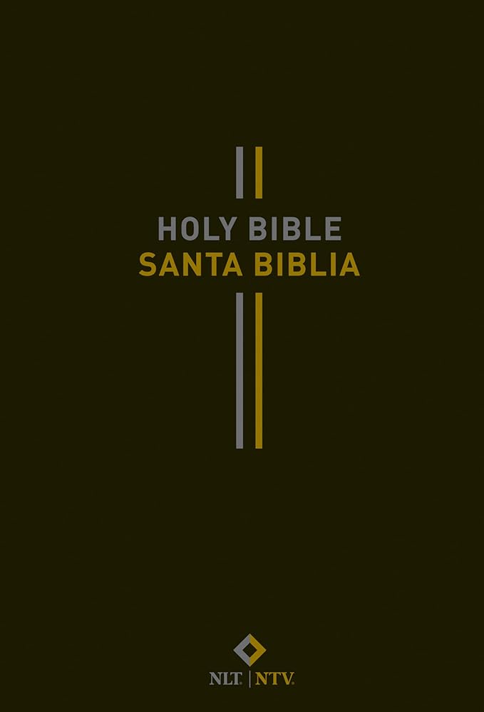 Bilingual Bible / Biblia bilingüe NLT/NTV (Hardcover, Black) cover image