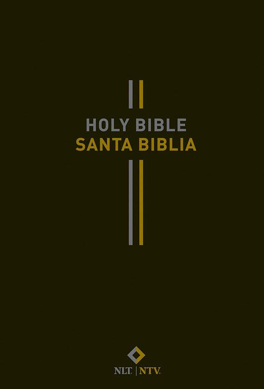 Bilingual Bible / Biblia bilingüe NLT/NTV (Hardcover, Black) cover image