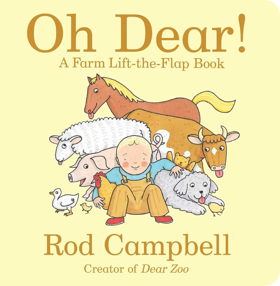 Oh Dear!: A Farm Lift-the-Flap Book (Dear Zoo & Friends) cover image