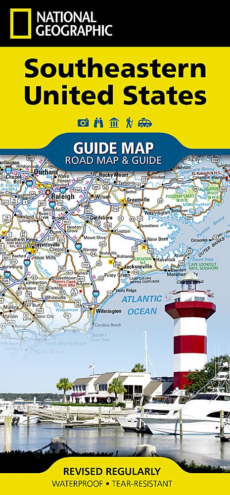 Southeastern USA Map (National Geographic Guide Map) cover image