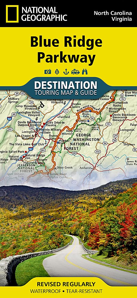 Blue Ridge Parkway Map (National Geographic Destination Map) cover image