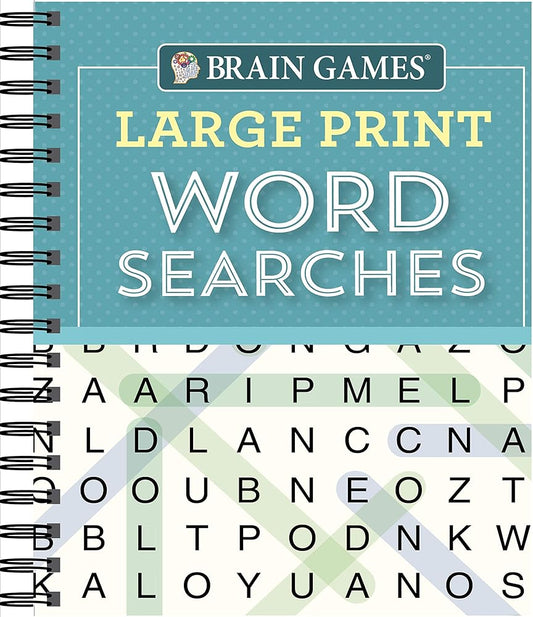 Brain Games - Large Print Word Searches (Teal) cover image