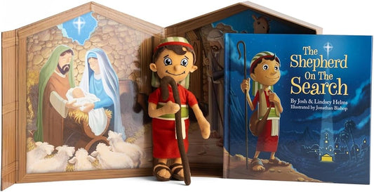The Shepherd on the Search: Finding Christ in Christmas - Advent Activity Set with Nativity Keepsake Box cover image