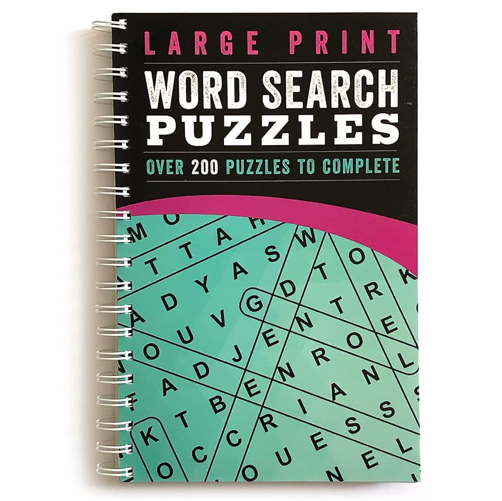 Large Print Word Search Puzzles: Over 200 Puzzles for Adults to Complete with Solutions - Include Spiral Bound / Lay Flat Design and Large to Extra-Large Font for Word Finds (Brain Busters) cover image
