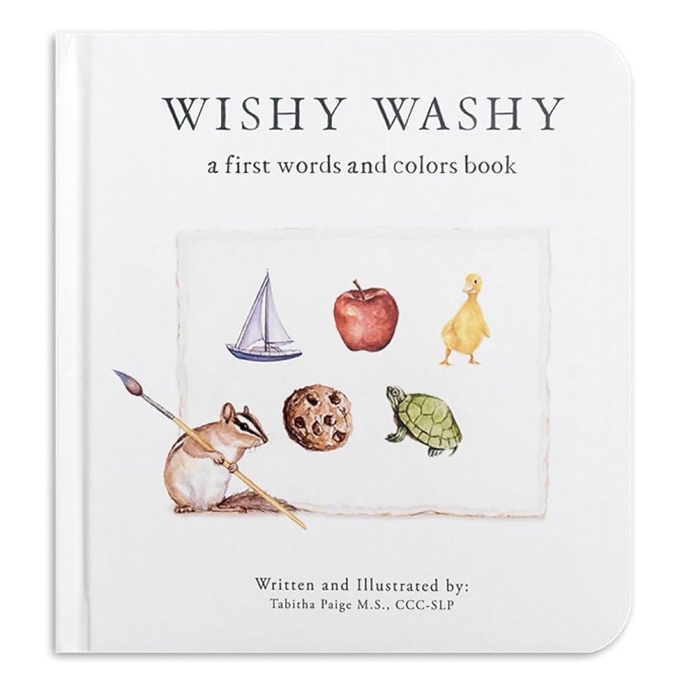 Wishy Washy: A Board Book of First Words and Colors for Growing Minds cover image