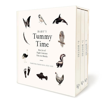 Baby's Tummy Time Book Box Set: A 3-Book Box Set of High-Contrast Art for Visual Stimulation at Tummy Time (Our Little Adventures Series) cover image