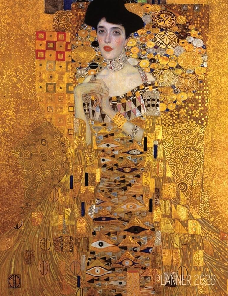 Gustav Klimt Monthly Planner 2026: Portrait of Adele Bloch-Bauer I Gold Art Nouveau Year Agenda: January-December (12 Months) cover image