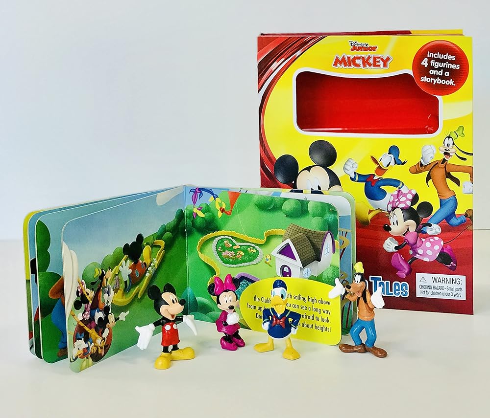 Disney Junior Mickey Tattle Tales - Activity Books for kids, 12-page storybook, 4 figurines cover image