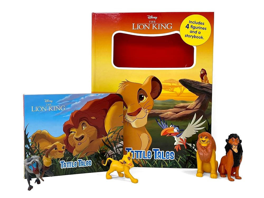 Disney Lion King Tattle Tales - Activity Books for kids, 12-page storybook, 4 figurines cover image