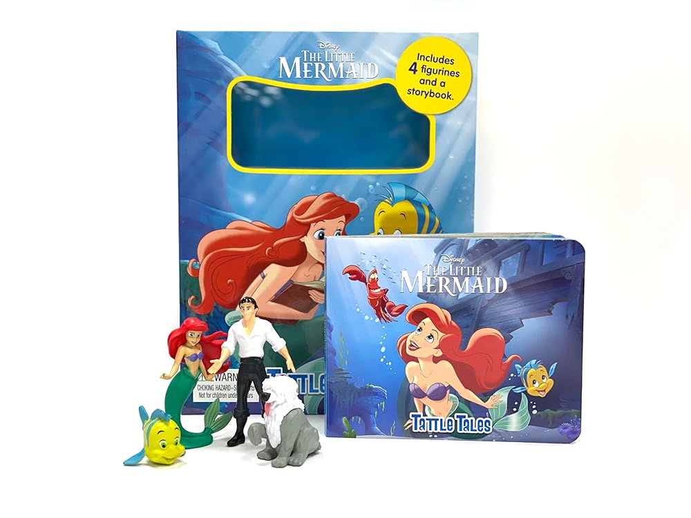 Disney The Little Mermaid Tattle Tales - Activity Books for kids, 12-page storybook, 4 figurines cover image