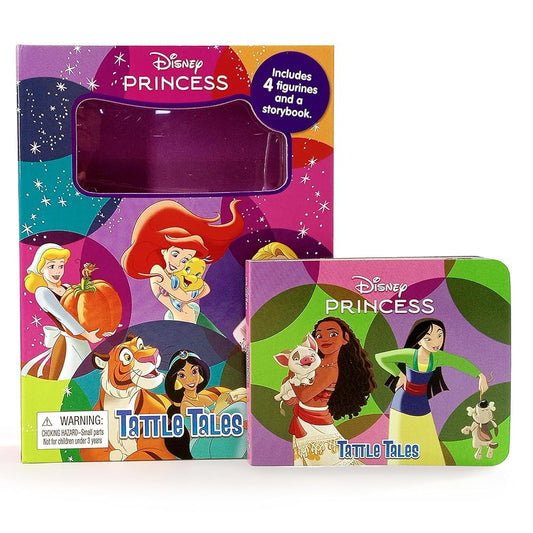 Disney Princess Tattle Tales - Activity Books for kids, 12-page storybook, 4 figurines cover image