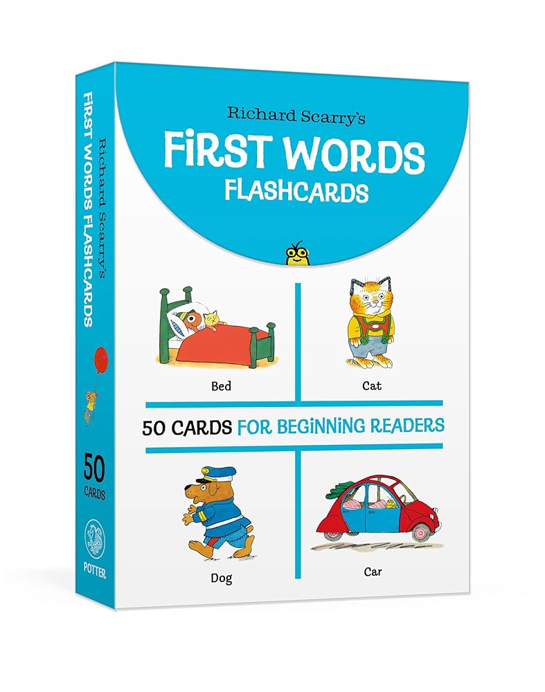 Richard Scarry's First Words Flashcards: 50 Cards for Beginning Readers cover image
