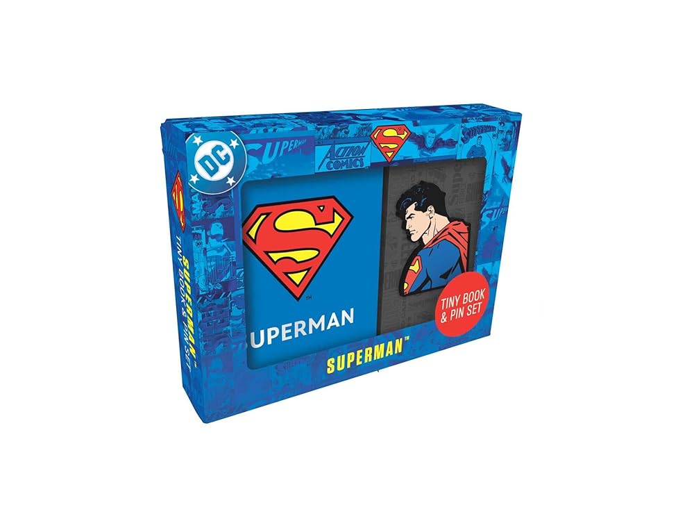 DC Comics: Superman Tiny Book and Pin Set (DC Super Heroes) cover image