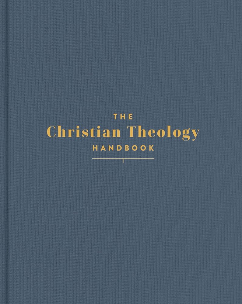 The Christian Theology Handbook, Denim Cloth Over Board, Full-Color Design, Commentary, Doctrinal Studies, Charts, Infographics, Maps, Timelines cover image