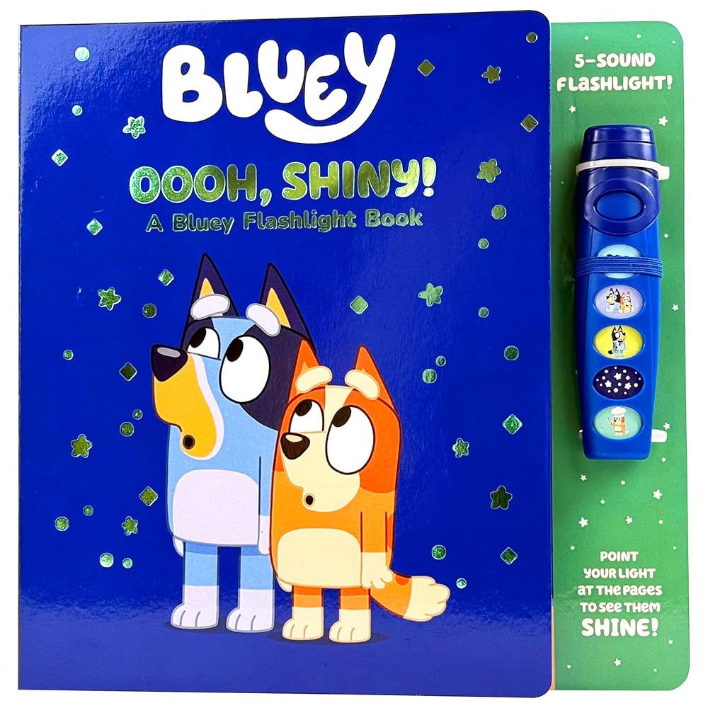 Bluey - Oooh, Shiny! A Bluey Flashlight Toy Adventure Sound Book - PI Kids cover image