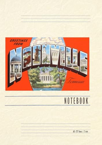 Vintage Lined Notebook Greetings from Nashville, Tennessee cover image