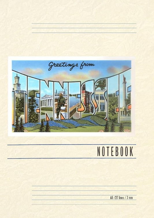 Vintage Lined Notebook Greetings from Tennessee cover image