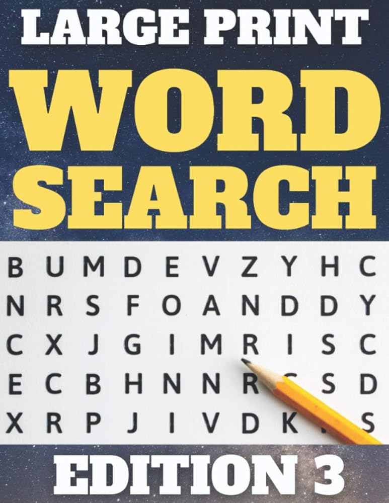 Large Print Word Search: 80 Large Print Word Searches for Adults & Seniors | Find Hundreds of Words - Suitable for Kids (Word Set Edition 3) (RayDogPuzzles) cover image