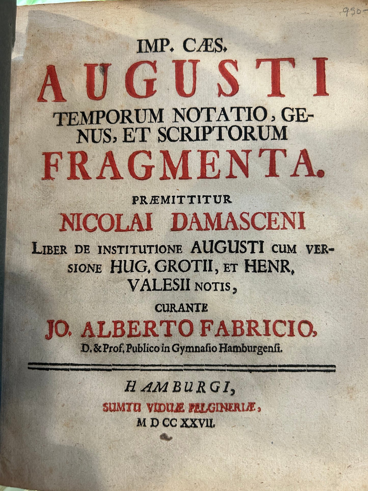 Caesar Augustus Latin Book - 1729