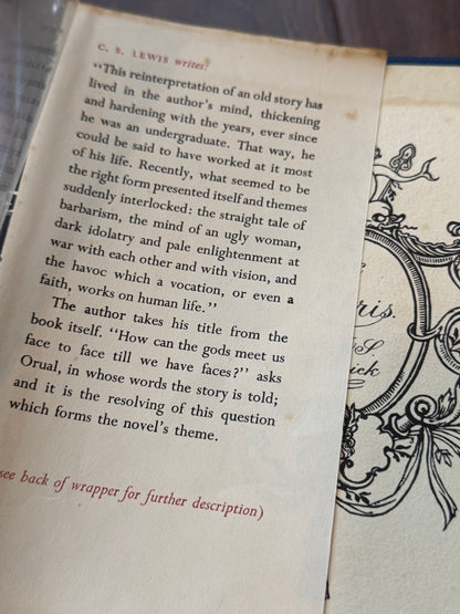 Till We Have Faces: A Myth Retold by C.S. Lewis (1956 First Edition)