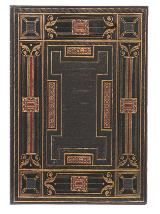 Paperblanks Onyx Asterales Hardcover Journal MIDI Lined Elastic Band Closure