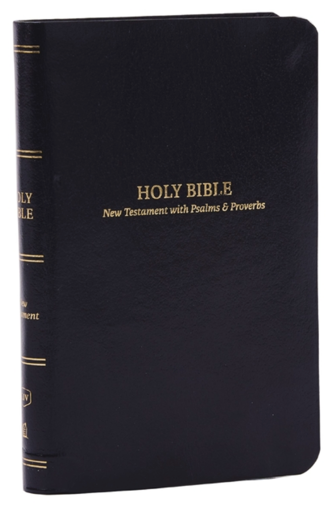 KJV Holy Bible: Pocket New Testament with Psalms and Proverbs, Black Leatherflex, Red Letter, Comfort Print: King James Version by Thomas Nelson