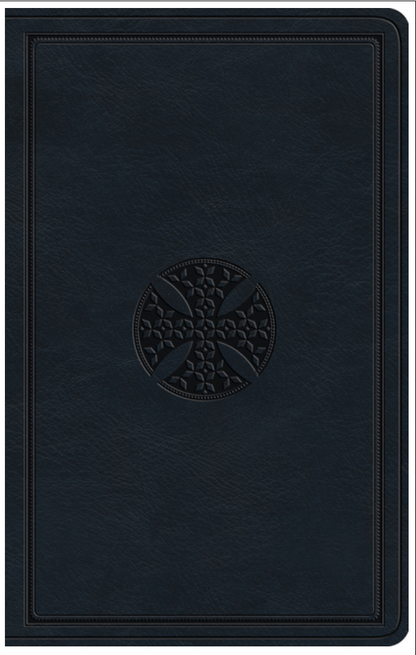 ESV Large Print Value Thinline Bible (TruTone, Navy, Mosaic Cross Design) by ESV Bibles