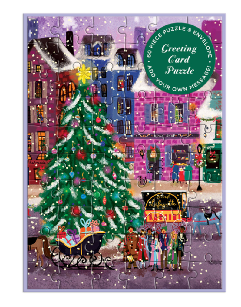 Joy Laforme Christmas Square Greeting Card Puzzle