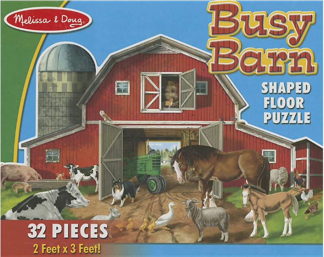 Busy Barn Shaped Floor Puzzle (32 Pieces)