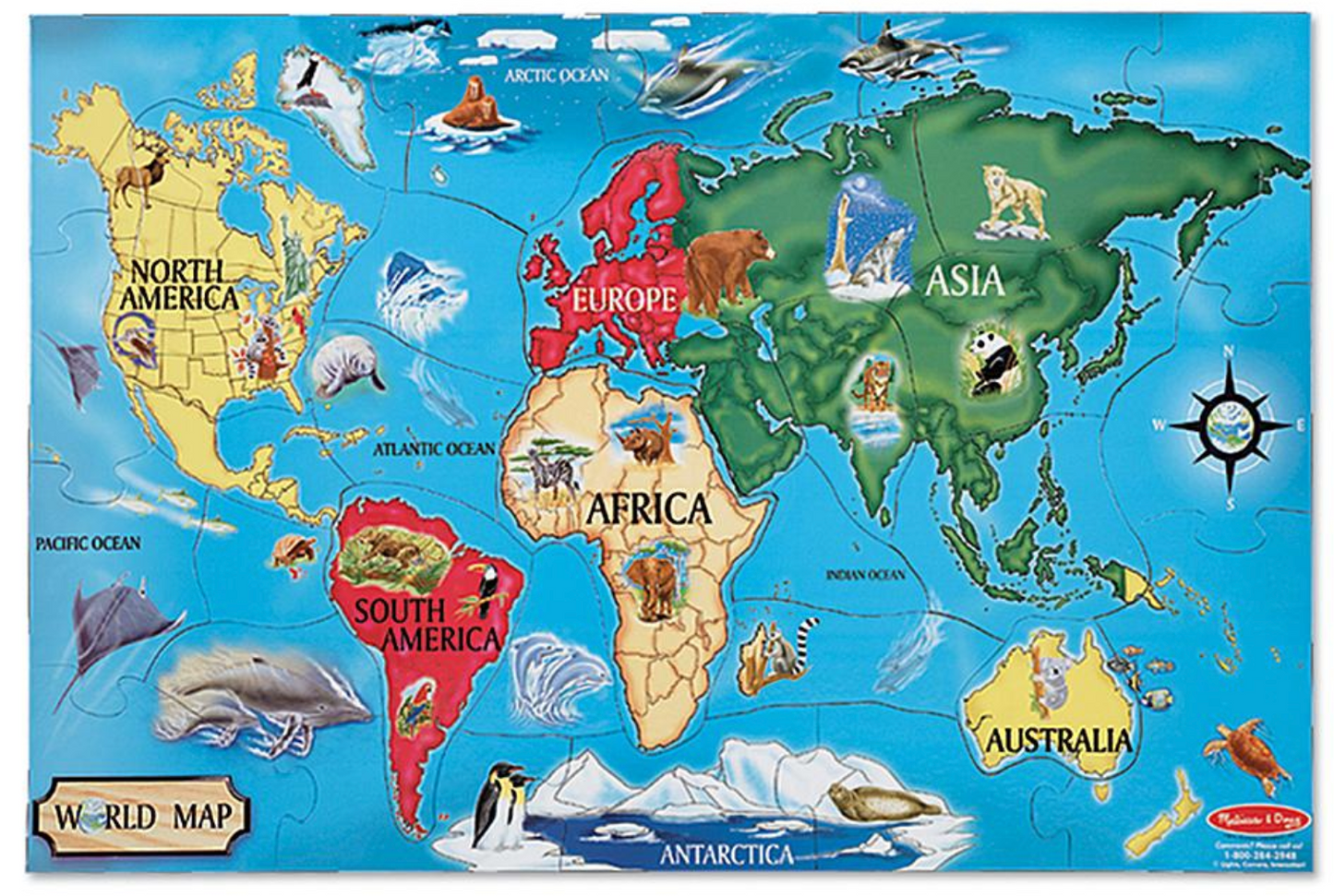 Melissa & Doug World Map Floor Puzzle