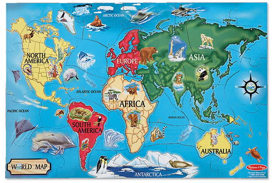 Melissa & Doug World Map Floor Puzzle