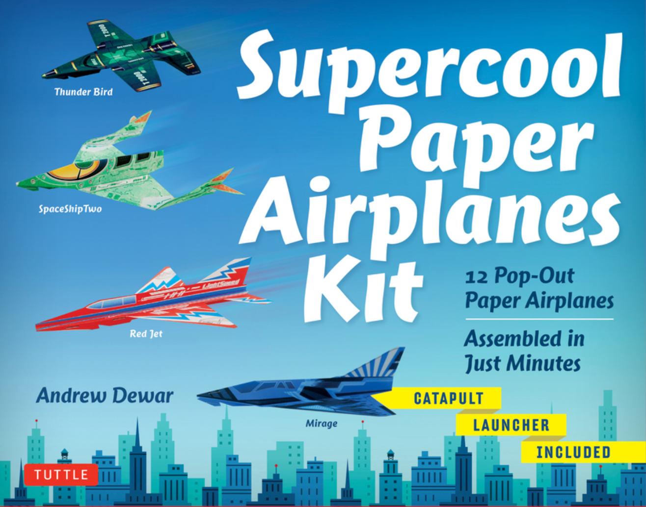 Supercool Paper Airplanes Kit: 12 Pop-Out Paper Airplanes Assembled in about a Minut