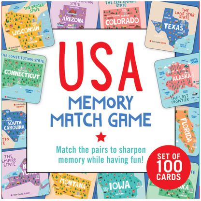 USA Memory Match Game (Set of 100 cards) by Peter Pauper Press