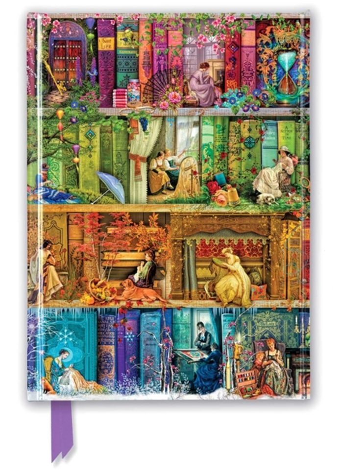 Aimee Stewart: A Stitch in Time Bookshelves (Foiled Journal)