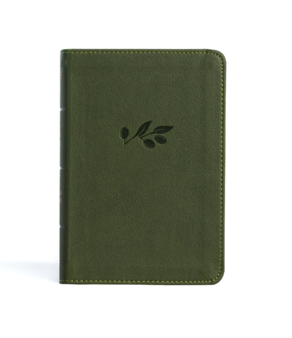 NASB Large Print Compact Reference Bible, Olive Leathertouch