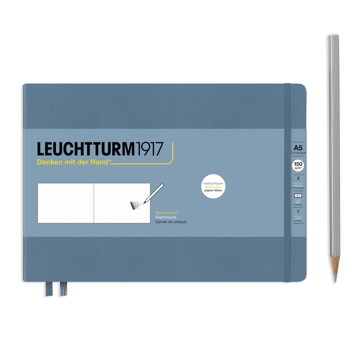 Sketchbooks - 150g/m² Paper Plain: Black / Medium Landscape