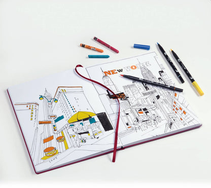 Sketchbooks - 150g/m² Paper Plain: Black / Medium Landscape