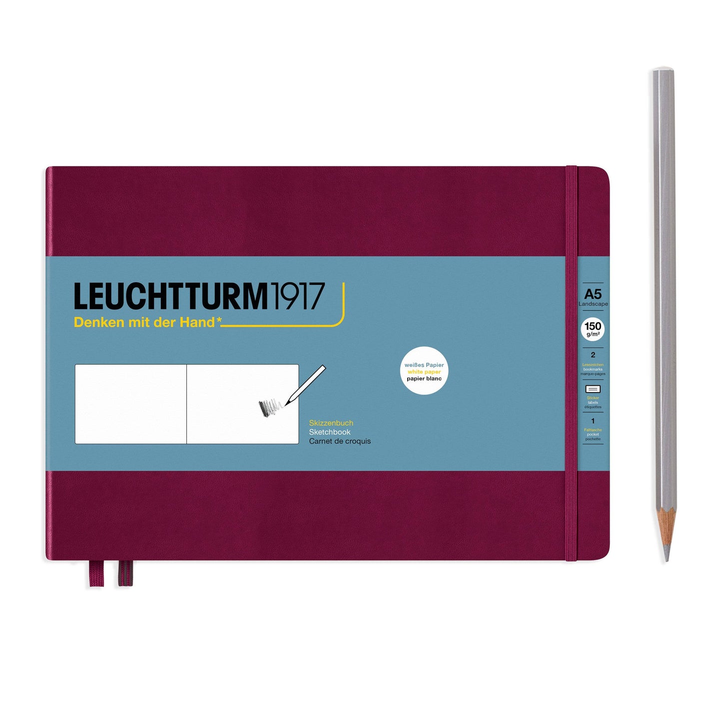 Sketchbooks - 150g/m² Paper Plain: Black / Medium Landscape
