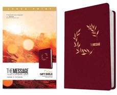 The Message Bible Cranberry Laurels Leather-Look