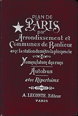 Plan de Paris par Arrondissement et Communes de Ranlieue