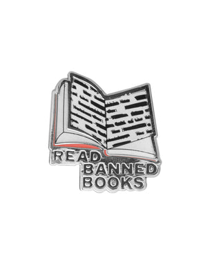 Read Banned Books Enamel Pin