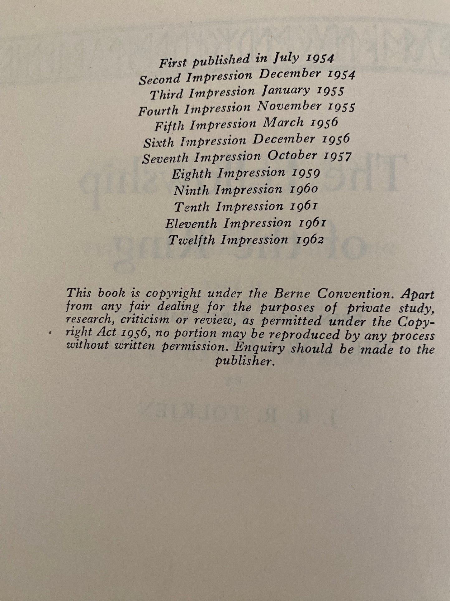 The Lord of the Rings | First Edition UK Set
