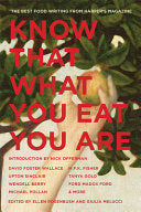 Know that what You Eat You are