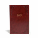 CSB Large Print Personal Size Reference Bible, Burgundy Leathertouch