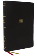 NKJV Holy Bible, Super Giant Print Reference Bible, Black Genuine Leather, 43,000 Cross References, Red Letter, Thumb Indexed, Comfort Print