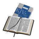 KJV Bible Cameo Reference Edition With Apocrypha Red Letter Black Calfskin Leather